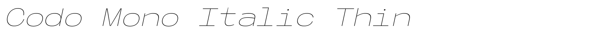 Codo Mono Italic Thin image